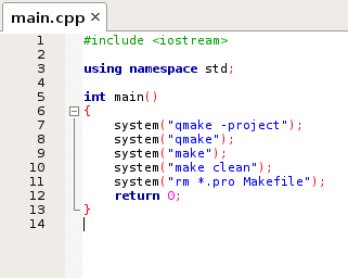 Qmake - Main.cpp