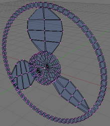 Hélice - rendu filaire