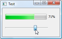 Slider et progressbar