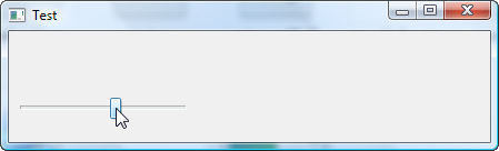 Le slider élargit la fenêtre