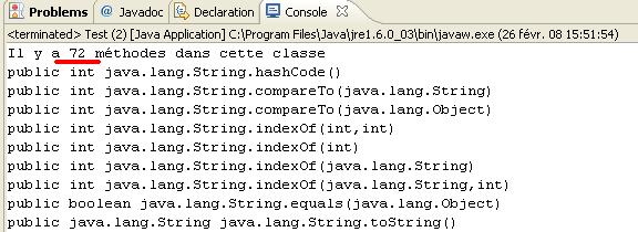 Méthodes de la classe String