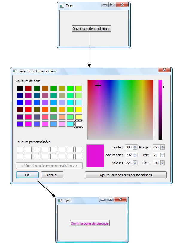 Sélection d'une couleur