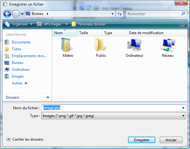 Enregistrer un fichier
