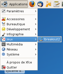 Raccourci vers lbreakout2