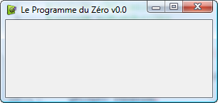 Une fenêtre avec un titre