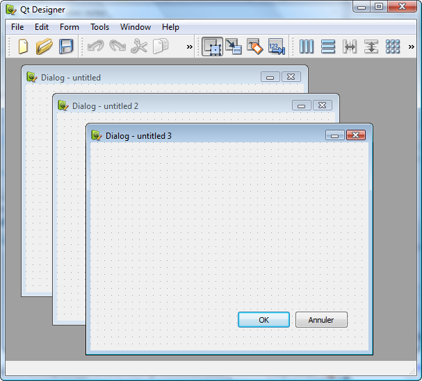Programme MDI : Qt Designer