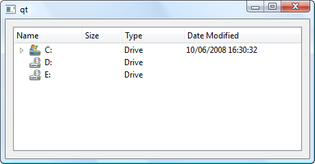 Vue du disque en arbre