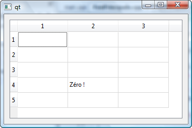 Table view avec QStandardItemModel