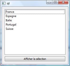 Gestion de la sélection