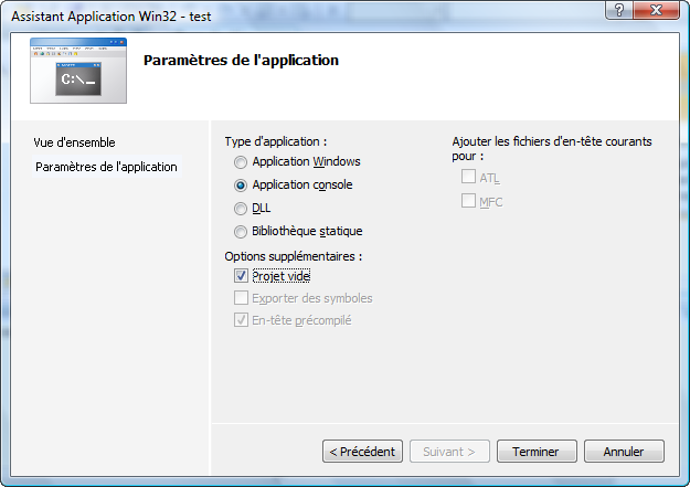 Configuration du projet