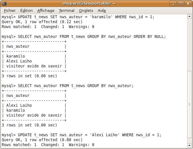Éviter l'ordonnancement automatique du GROUP BY