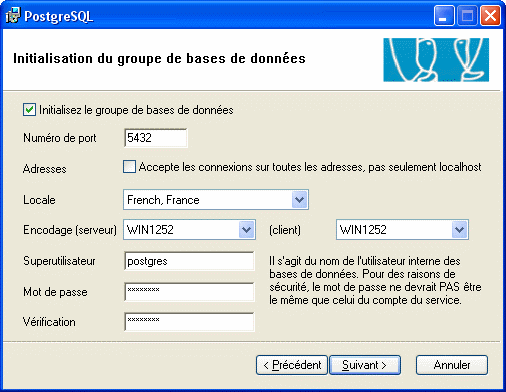 Installation - Étape 6