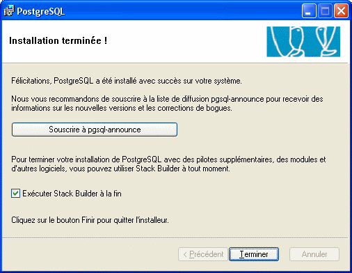 Installation - Terminer