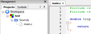 Liste des fichiers d'un projet simple