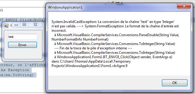 Le résultat du code précédent