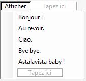 Créez un second menu