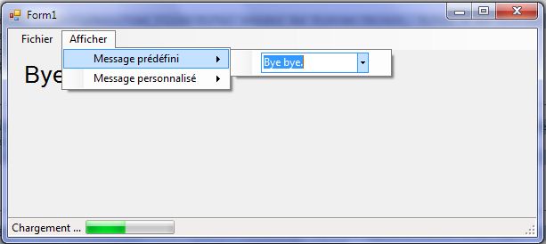 Notre barre de chargement
