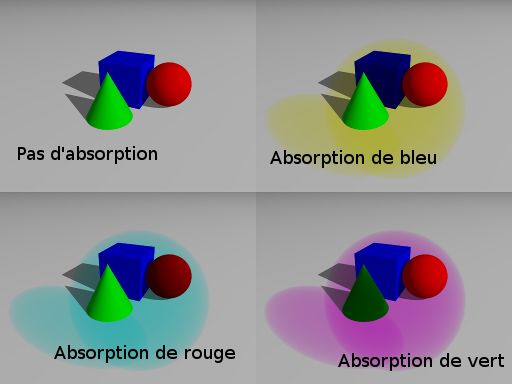 Média : absorption colorée
