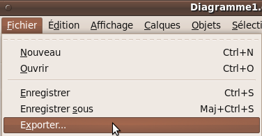 Exporter le diagramme par le menu