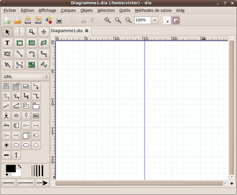 Fenêtre principale de Dia