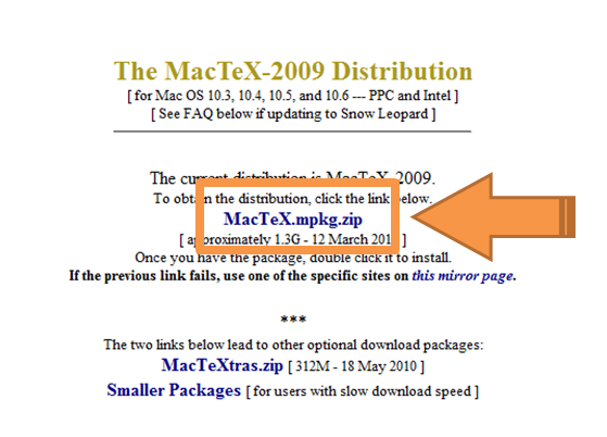 Installation de MacTeX