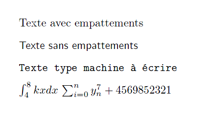 Pack lmodern (le classique)