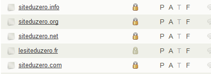 Liste des domaines Gandi