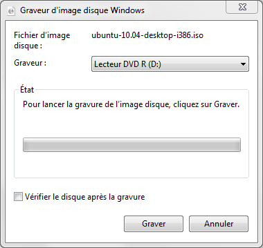 Gravure ISO sous Windows