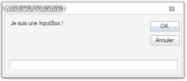 Une InputBox