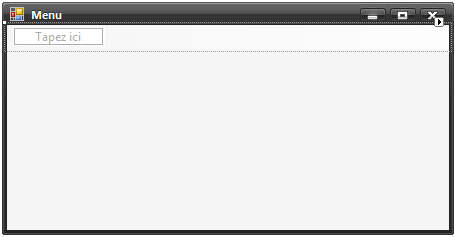 Insérez l'objet MenuStrip sur votre feuille