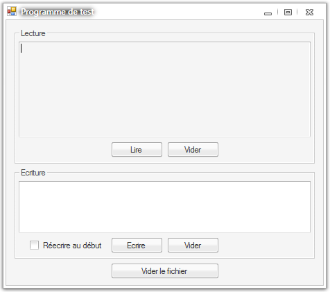Notre programme ressemblera à ça