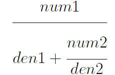 Fraction complexe