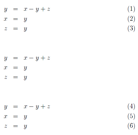 Systèmes d'équations