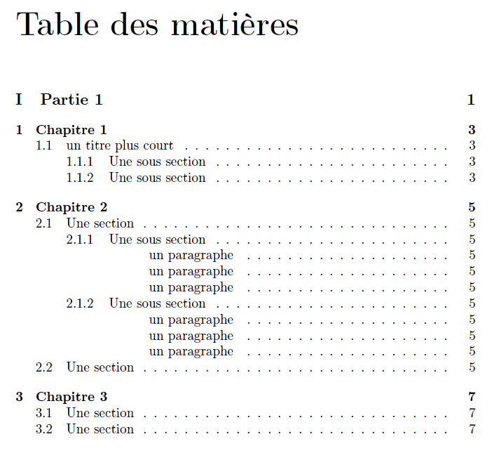 Utilisation de \setcounter