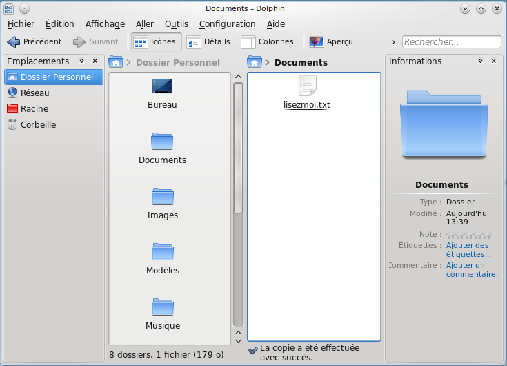L'explorateur scindé