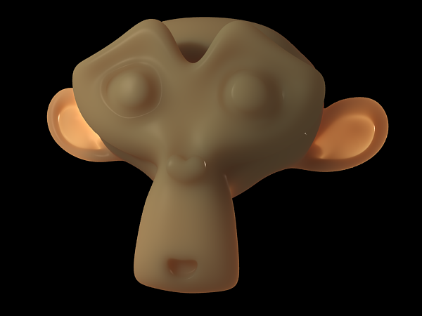 Effet du « SSS » sur Suzanne, avec un Skin 2