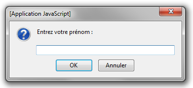 Un aperçu de la fonction prompt()
