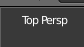 Là, nous sommes positionnés en vue de dessus : « Top » et en projection perspective : « persp »