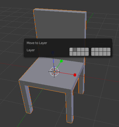 Placez la chaise dans le calque 1