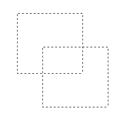Sélection rectangle de sélection - Intersection