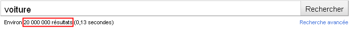 Recherche de voiture