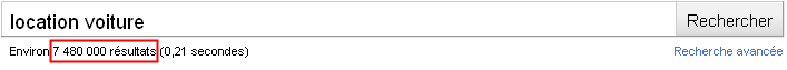Recherche de location voiture
