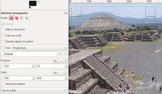 Rognage sur The Gimp