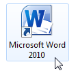 Lancement de Word via son icône