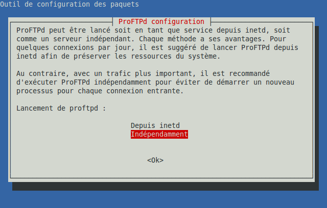Configuration ProFTPd