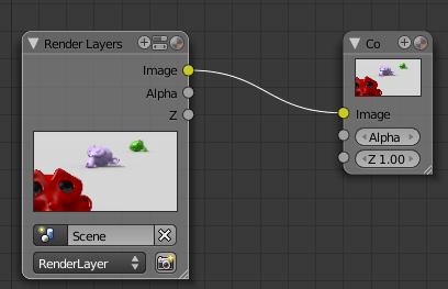 Vous avez maintenant deux nouveaux nodes : Render Layers et Composite !