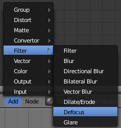 Sélectionner le filtre Defocus