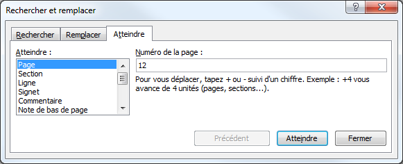 Accès rapide à la page 12 du document