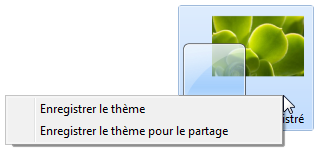 Enregistrer un thème