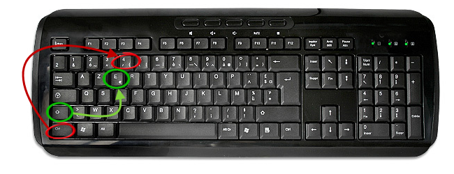 Insertion d'un « É » dans le document